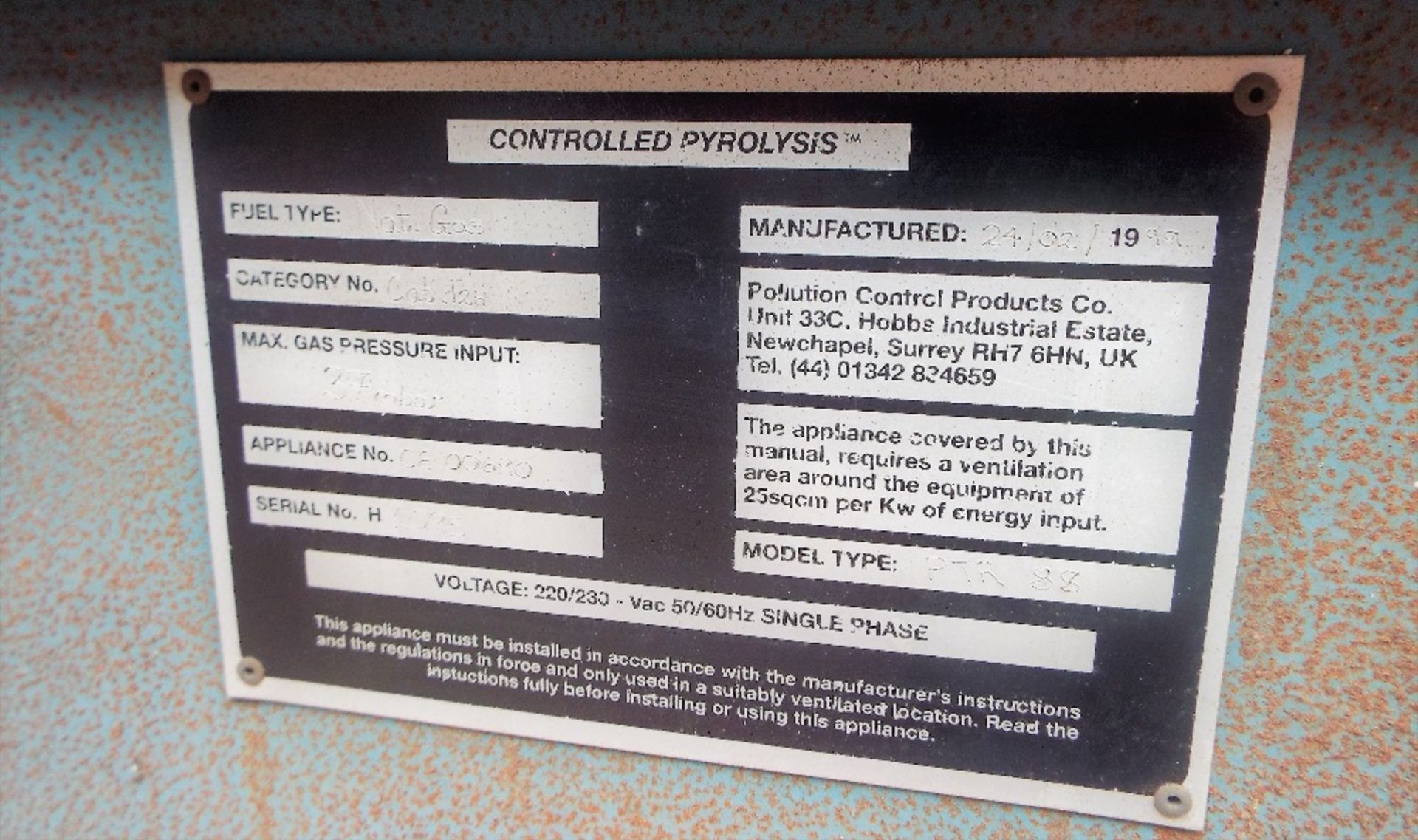 PCP- PTR 88 - Burn Off Oven cw Loading Bogey. - Image 5 of 26