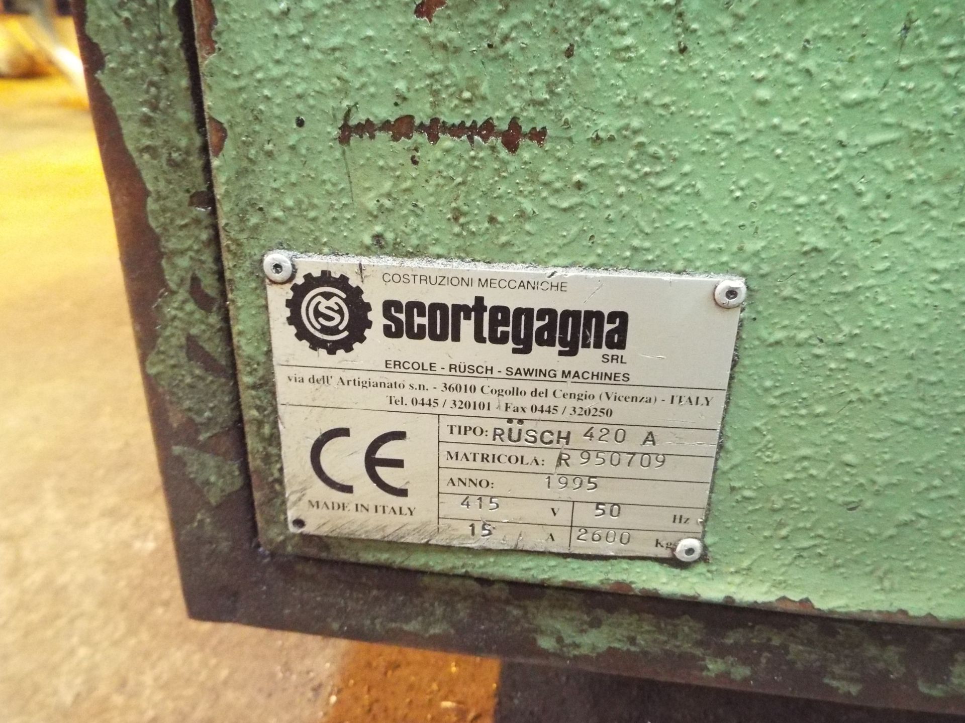 C M Scortegagna Rusch 420A Hydraulic Sawing Centre cw Spare Blades - Image 5 of 10