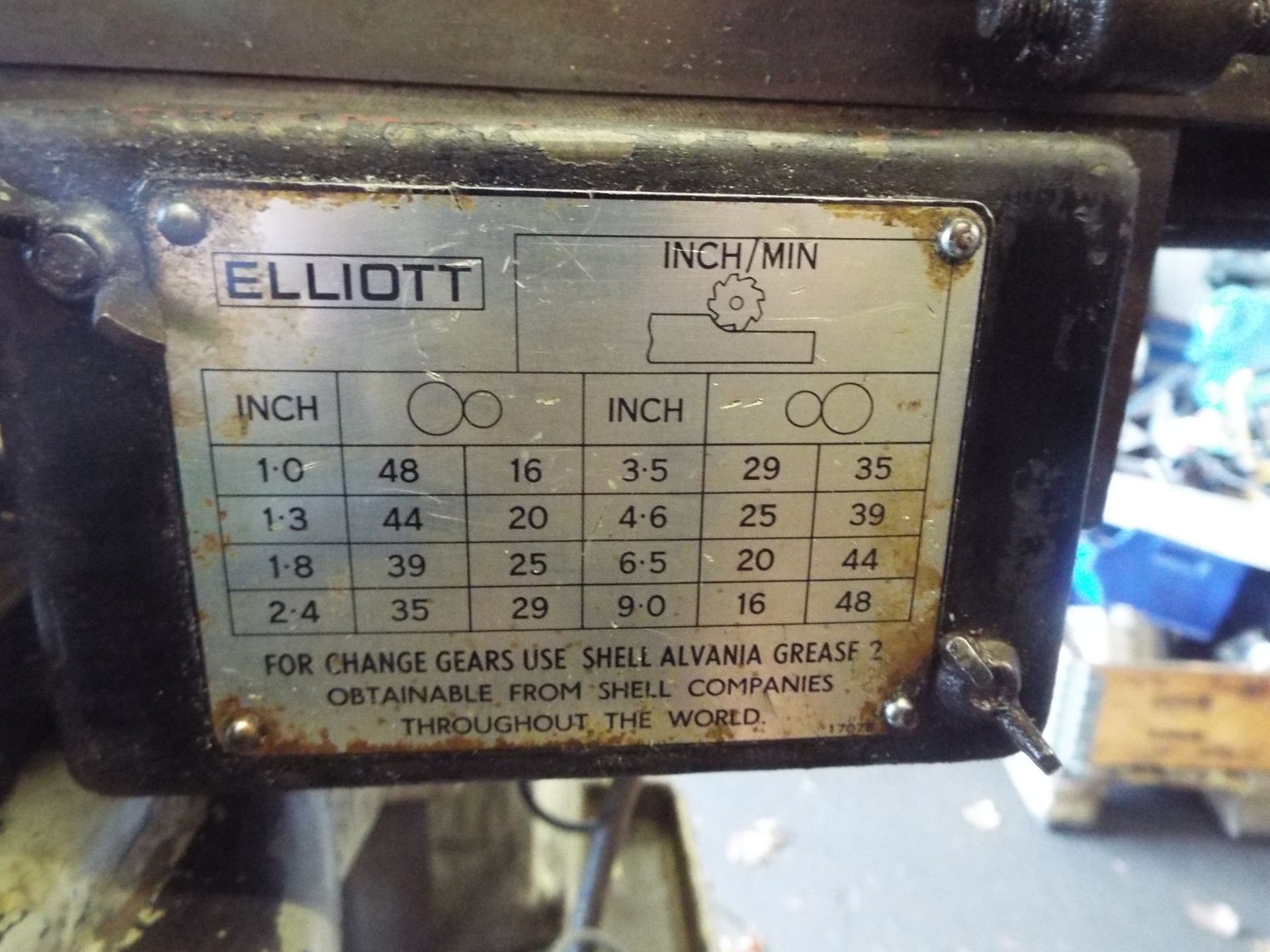 Elliot Universal Milling Machine cw Invertor to 1ph - Image 13 of 14