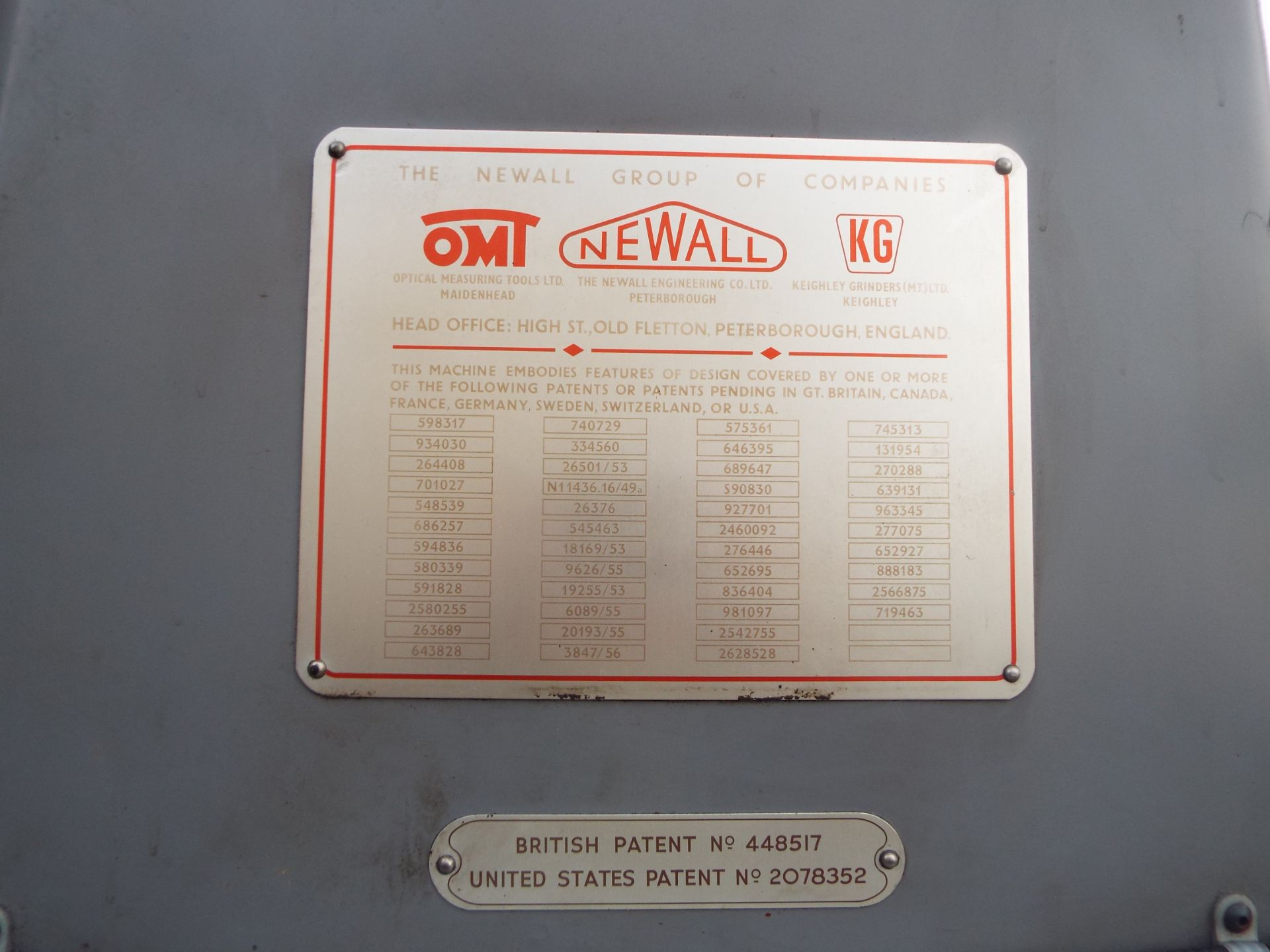 Newall 15/20 Hydraulic Jig Boring Machine cw Cabinet & Tooling - Image 9 of 18