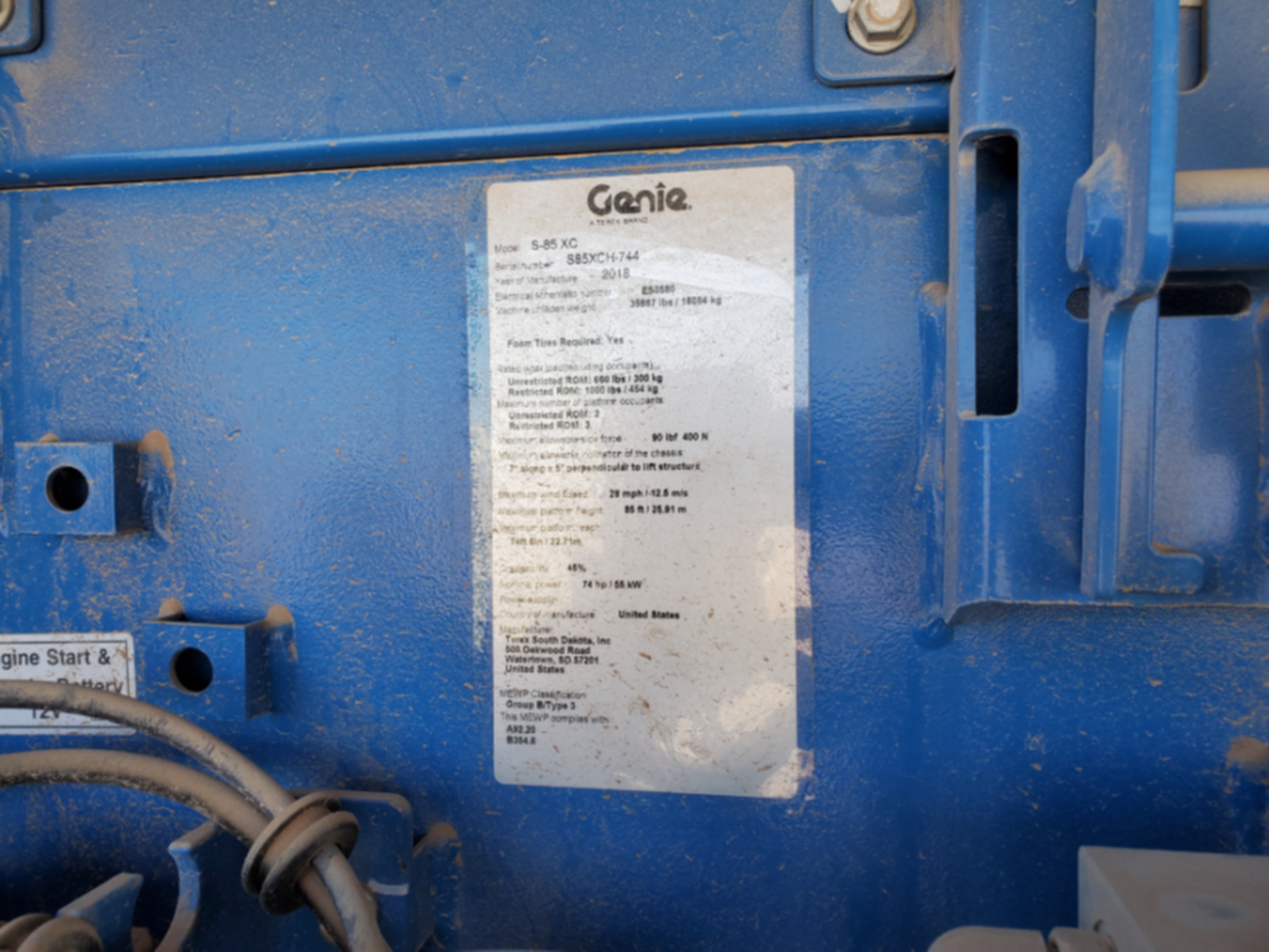 Genie S-85 XC Boom Lift - Image 34 of 42
