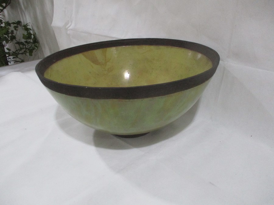 A studio pottery large bowl by David McComiskey - height 20cm, diameter 39cm - Image 4 of 8