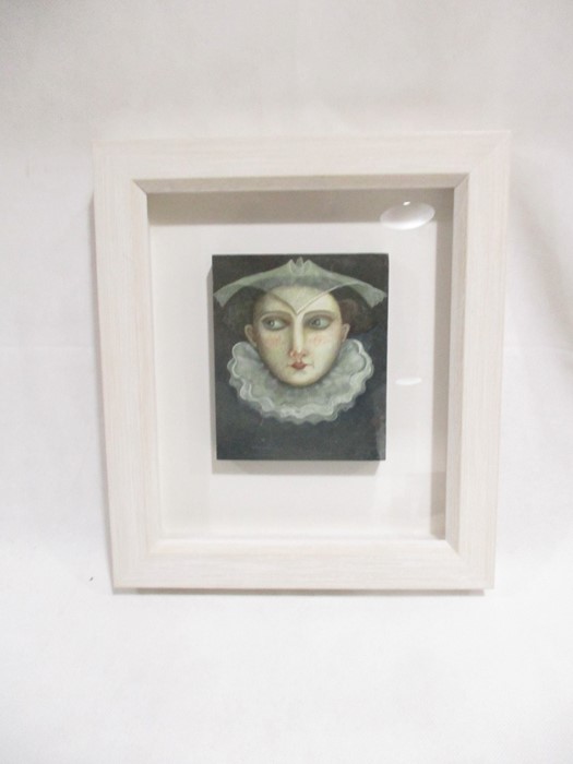 A framed gouache on board entitled "Bess" by artist Irene Jones. Overall size - 32cm x 28cm