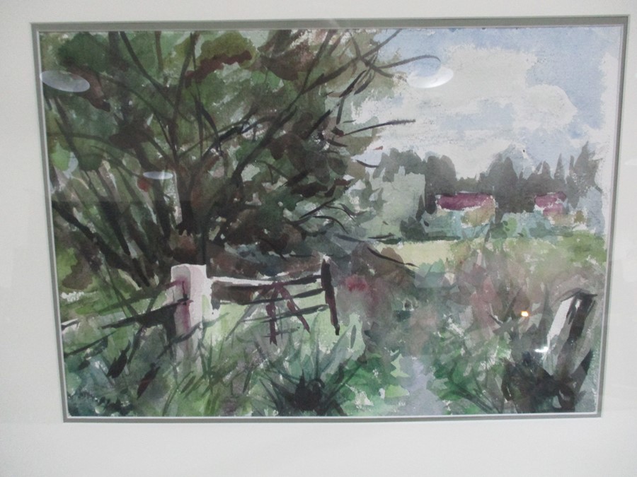 A framed watercolour by artist Donald De Groot. Overall size 53cm x 66cm - Image 3 of 8
