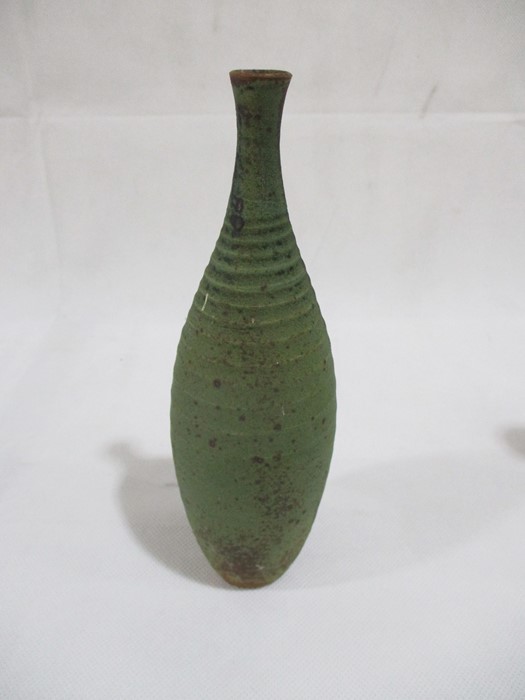 A collection of four studio pottery pieces including a small vase by George Tonkin H21cm, A - Image 9 of 18