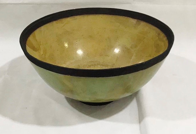 A studio pottery large bowl by David McComiskey - height 20cm, diameter 39cm