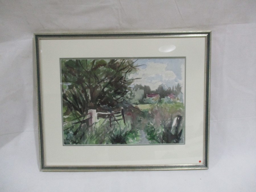 A framed watercolour by artist Donald De Groot. Overall size 53cm x 66cm - Image 2 of 8