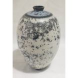 A Raku style vase by Dan Chapple, impressed "DAN" on the base H34cm
