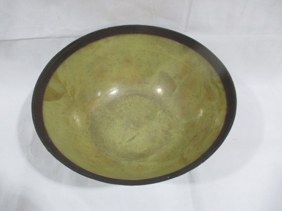 A studio pottery large bowl by David McComiskey - height 20cm, diameter 39cm - Image 5 of 8