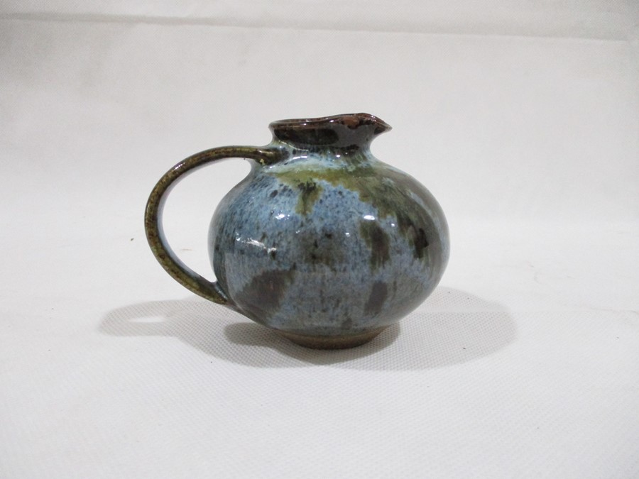 A collection of studio pottery including a teapot, small jug, and usual bust shape vase A/F - Image 10 of 29