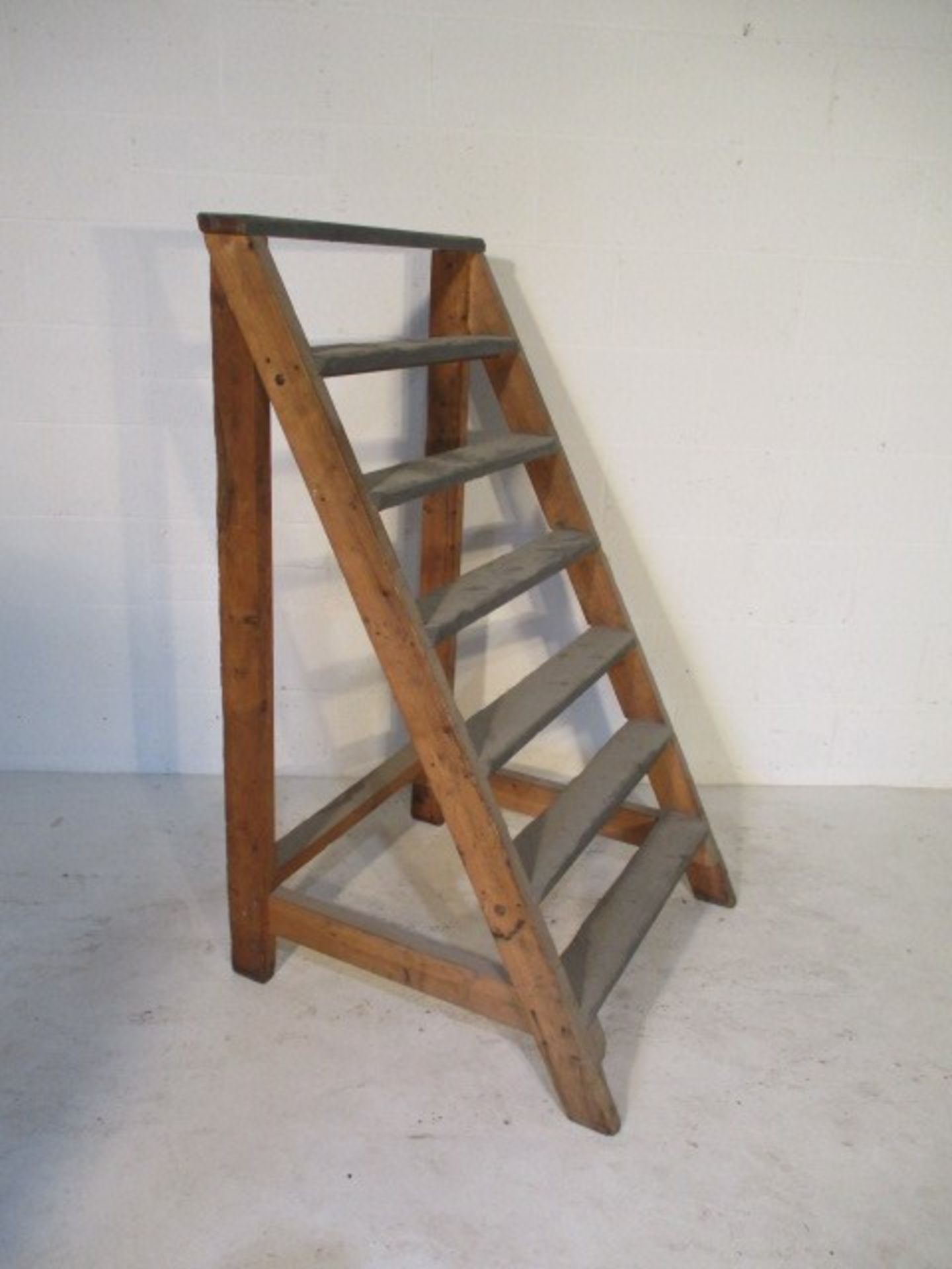 A set of handmade steps, height overall 138cm