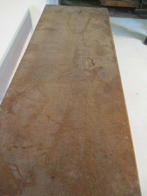 A handmade trestle style table, 205cm x 72 cm x 89 cm - Image 4 of 5