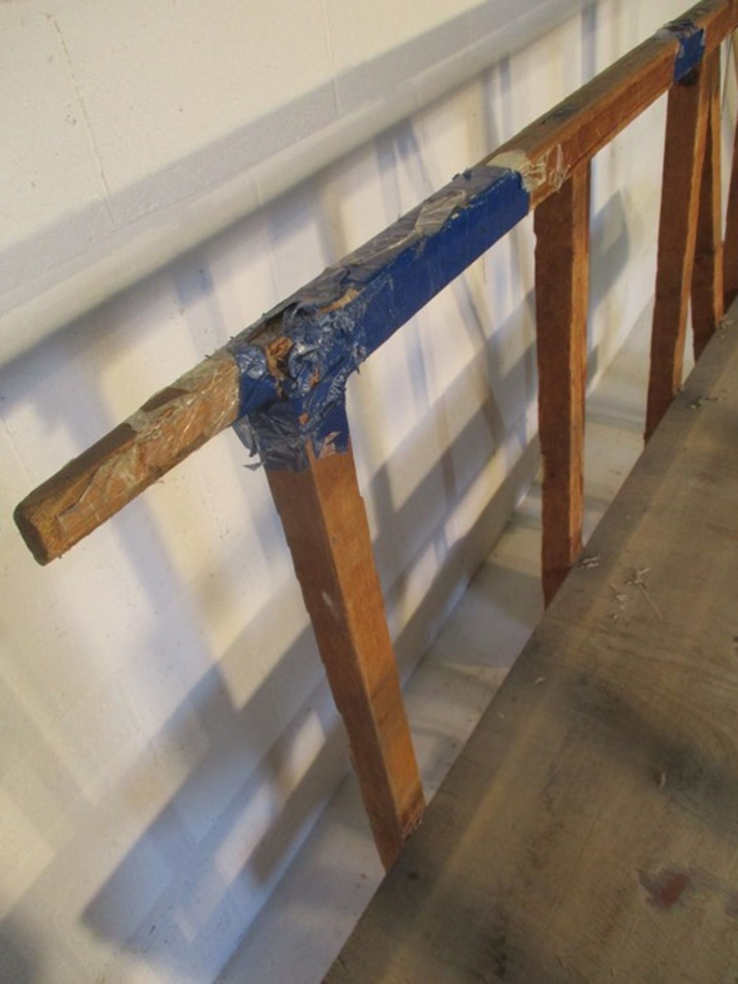 An industrial wooden trolley with platform - Image 10 of 11
