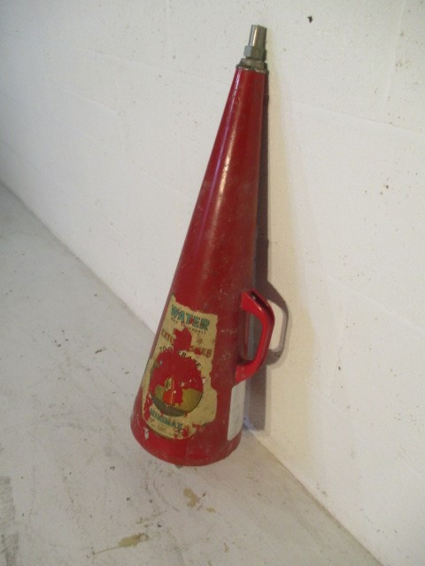 A Minimax cone shaped fire extinguisher- for decoration only - Image 2 of 6