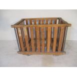 A slatted industrial bobbin trolley, 107 cm x 70 cm