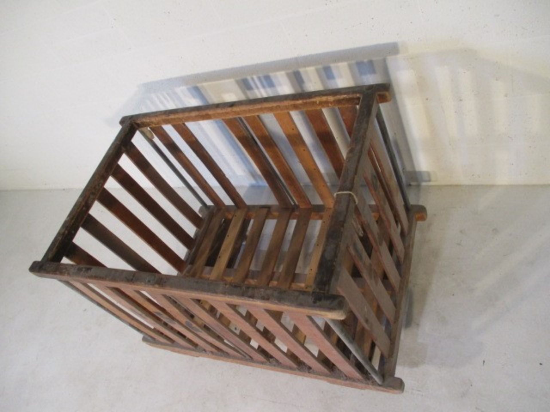 An industrial slatted bobbin trolley, 108 cm x 70 cm - Image 4 of 5