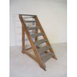 A set of handmade steps, height overall 137cm