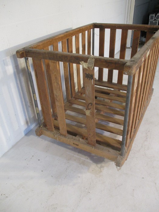 A slatted bobbin trolley, 108 cm x 70 cm - Image 3 of 7