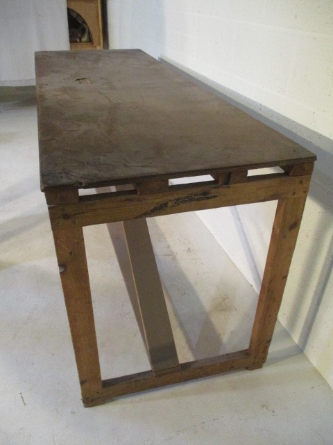 A handmade trestle style table, 205cm x 72 cm x 89 cm - Image 5 of 5