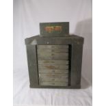 An industrial multi purpose stock master revolving cabinet