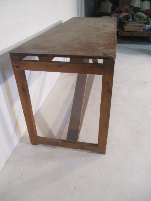 A handmade trestle style table, 205cm x 72 cm x 89 cm - Image 3 of 5