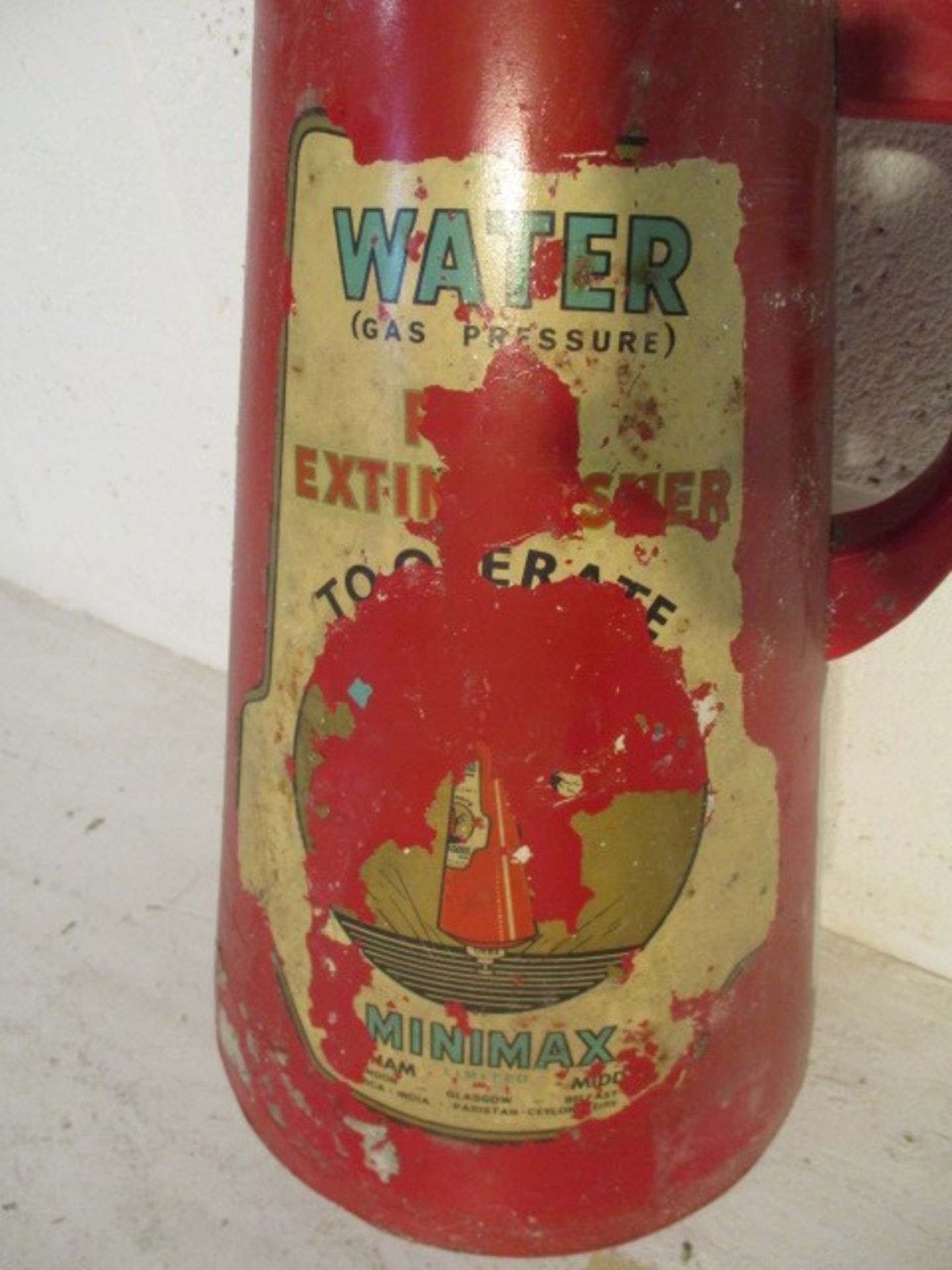 A Minimax cone shaped fire extinguisher- for decoration only - Image 3 of 6