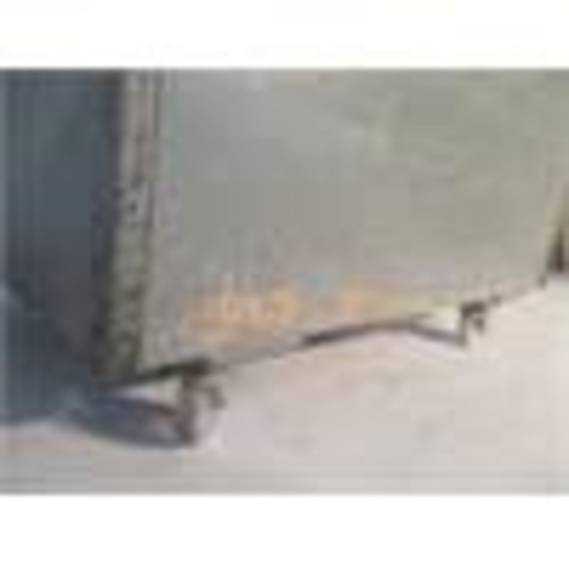 A grey painted trolley with metal edging, 133 cm x 71 cm - Image 8 of 12