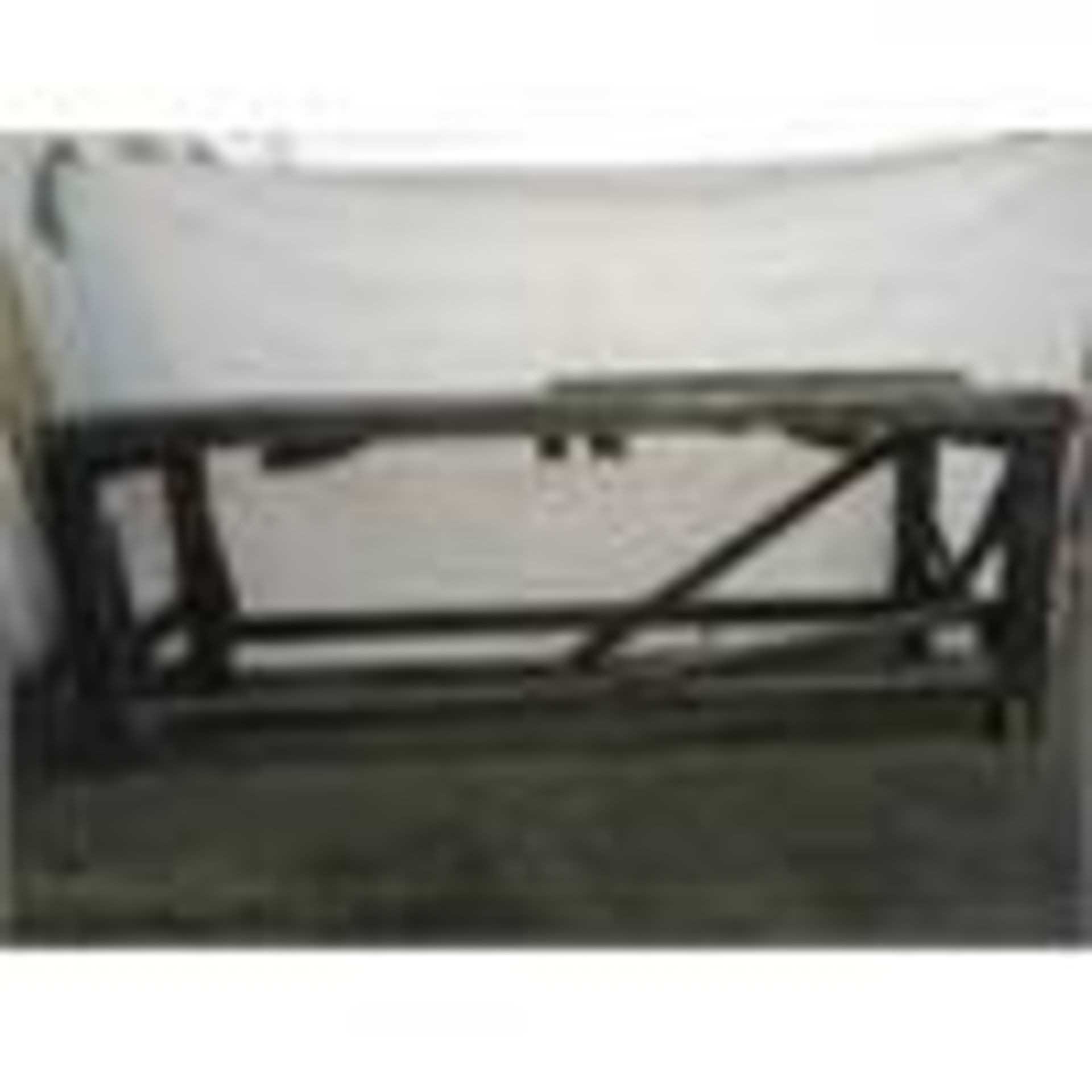 A large industrial workbench with metal covered top. Length 231cm Width 76cm Height 84cm. - Bild 16 aus 16