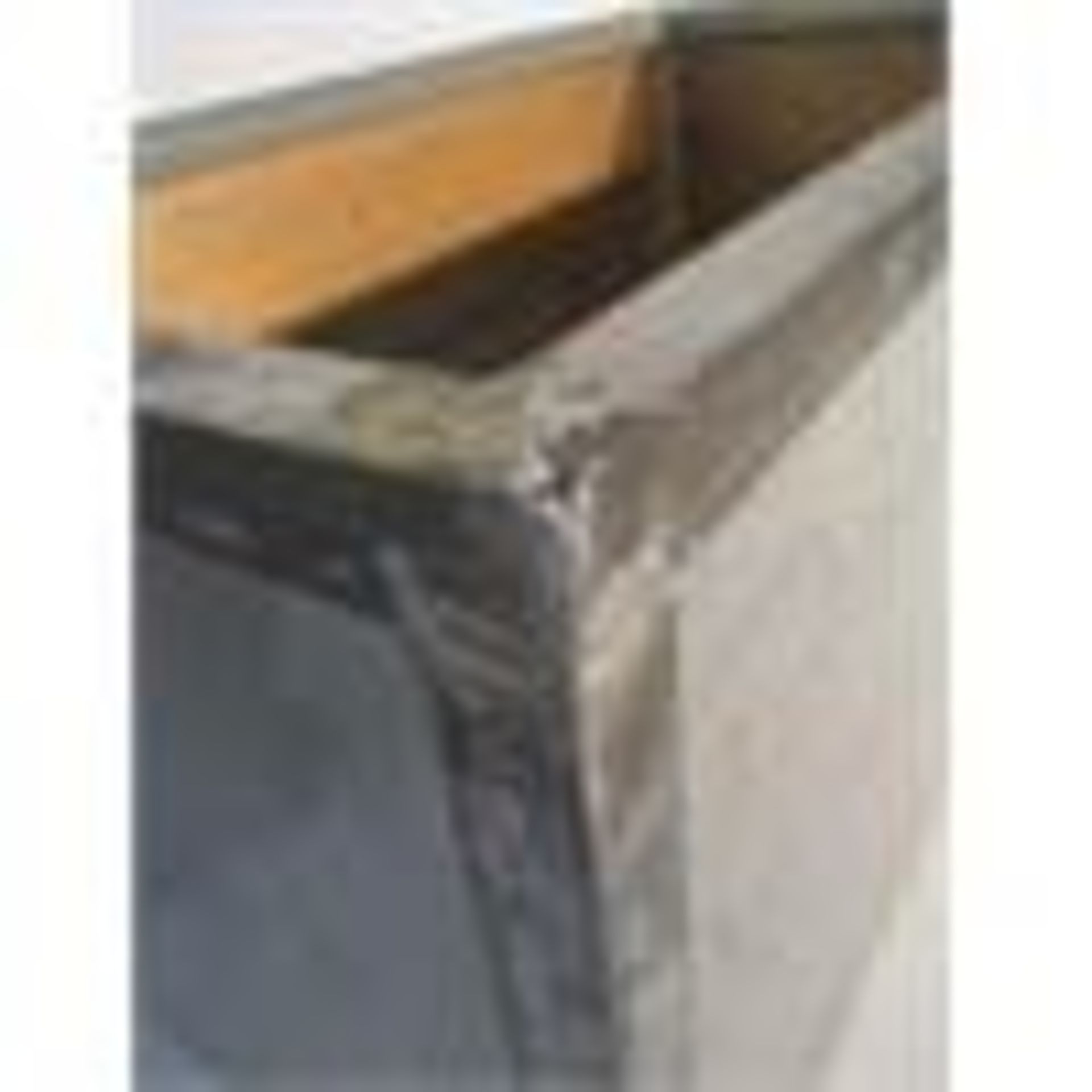 A grey painted trolley with metal edging, 133 cm x 71 cm - Image 7 of 12