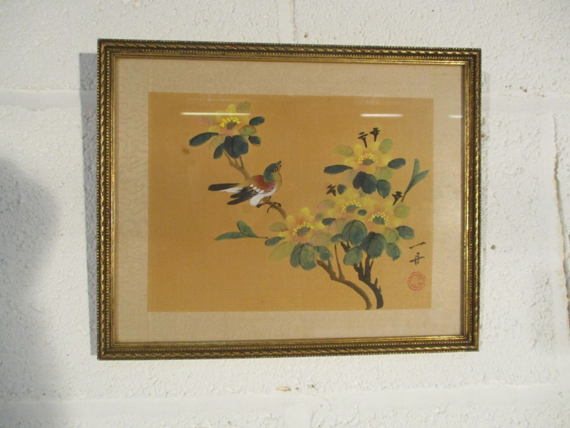 A set of four framed oriental paintings, along with a selection of various sized frames, mounts, - Image 4 of 15