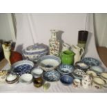 A collection of various china and pottery including oriental etc