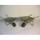 Two garden wheelbarrows