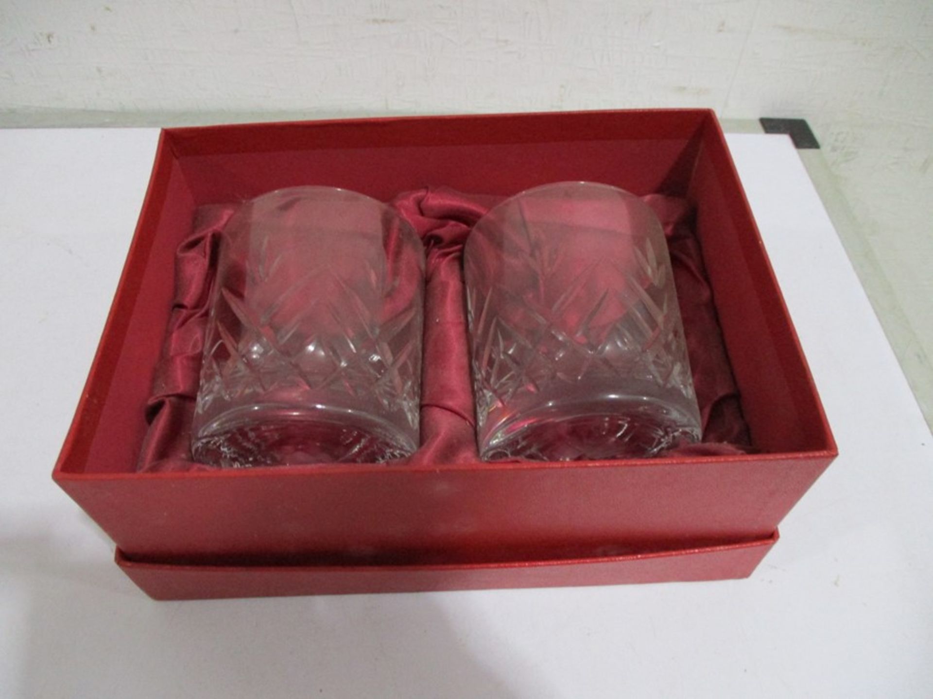 A large quantity of glassware in two boxes including tumblers, martini glasses etc. - Image 13 of 19