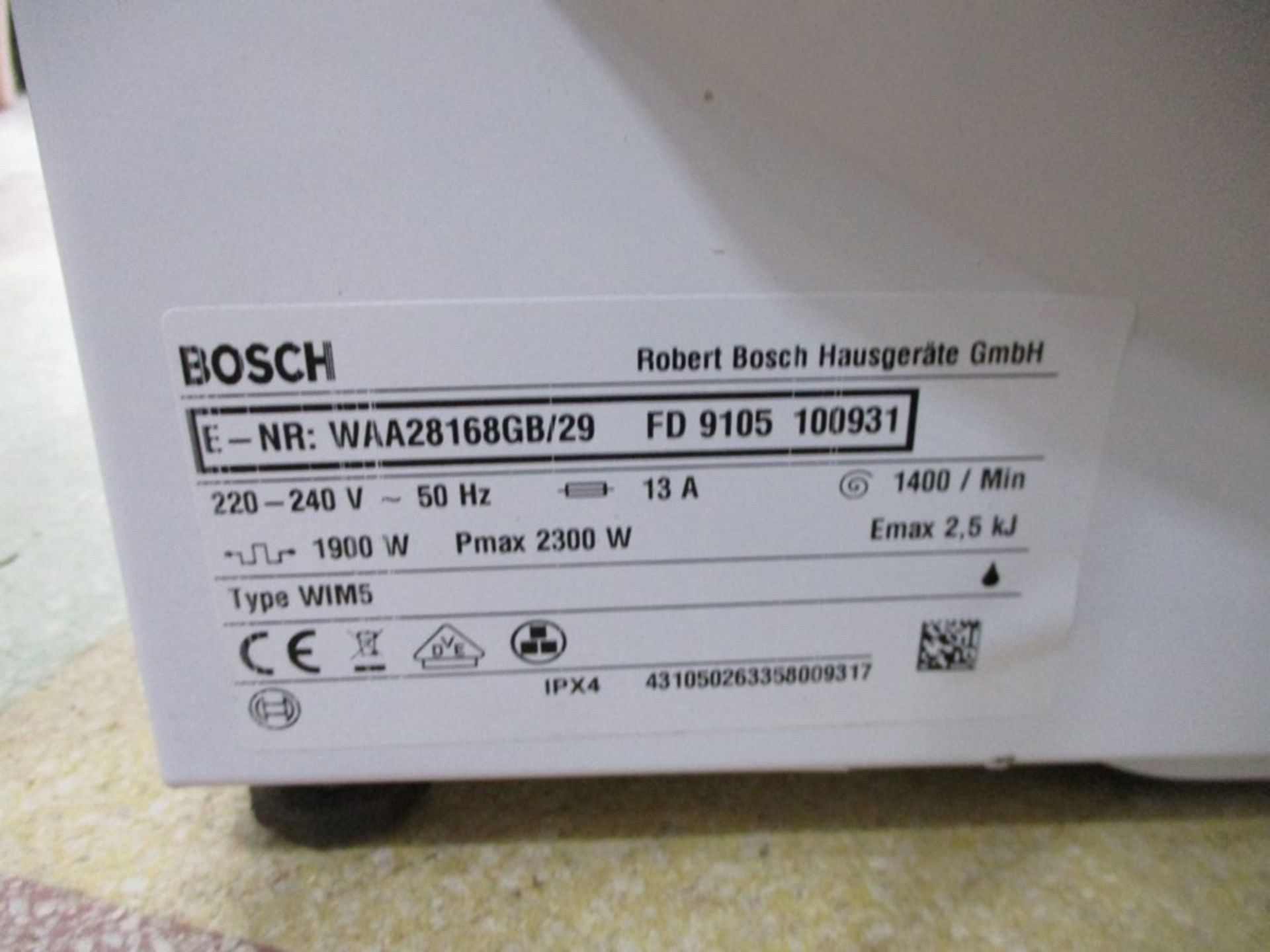 A Bosch 1400 spin washing machine - Image 4 of 4