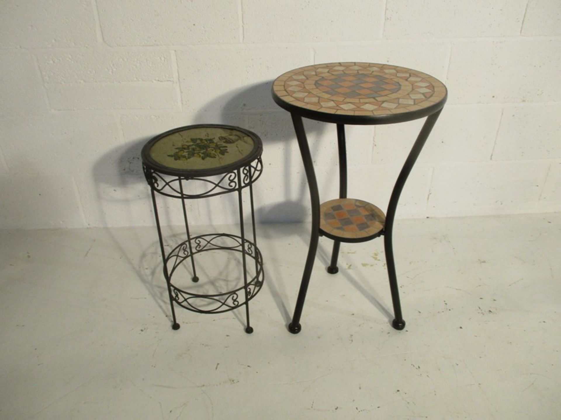 Two modern plant stands