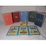 A collection of nine A.A. Milne books including first editions of "Now We Are Six" & "The House At