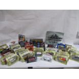 A collection of boxed die cast cars and vehicles including Corgi, Models of Yesteryear etc