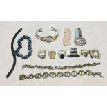 A collection of 925 silver jewellery etc