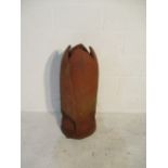 A vintage terracotta chimney pot, height 84cm