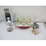 A collection of glass, china etc. including Bohemian, Murano, Aynsley etc.