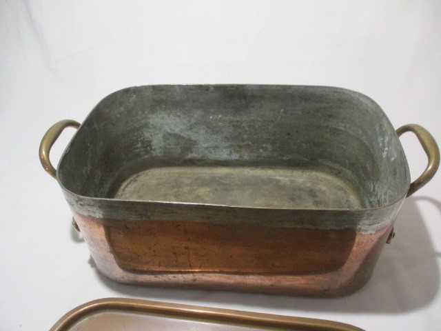 A large copper lidded saucepan (Stockholm), along with copper pan and bed warmer - Image 7 of 12