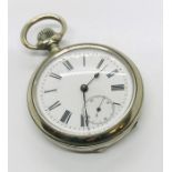 A SCM pocket watch with foliate decoration to reverse