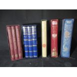 A collection of Folio Society books including British Myths and Legends, Oxford Library of English