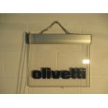 An Olivetti light up advertising sign