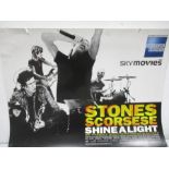 A billboard style poster for Scorsese's "Shine A Light", starring the Rolling Stones. On board, 76cm