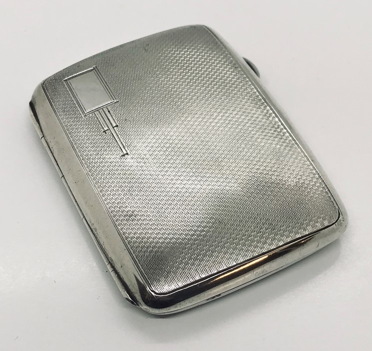 A hallmarked silver cigarette case