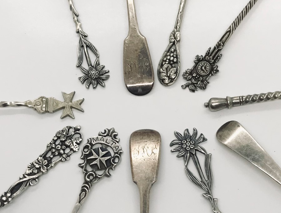 A collection of eleven silver and continental silver spoons - Image 2 of 2