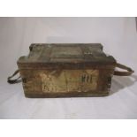 A bandoliers wooden ammo box