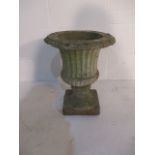 A concrete garden urn - height 50cm