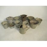 A quantity of galvanised buckets, watering can etc